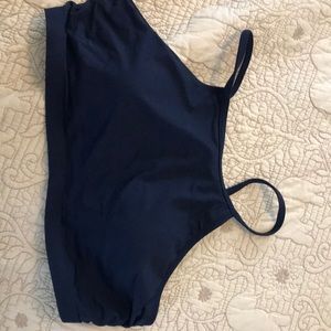 Athleta racer back black halter top bikini - black